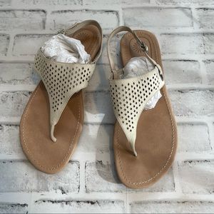 UGG Leather Sling Back Thong Sandals SIZE 11 Creamy Natural Color #CL141